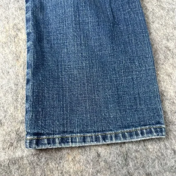 Levis 505 Straight Leg Jeans Womens 12M Blue Denim Mid Rise Zip Fly 5-Pockets - Picture 14 of 16
